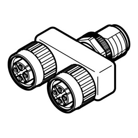 Festo Push-In T-Connector NEDU-M12D4-M12T4-IS NEDU-M12D4-M12T4-IS